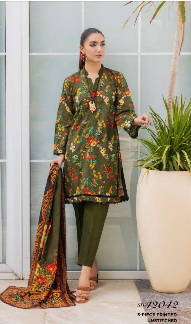 Gul Ahmed Original Unstitched Lawn 3-Piece Suit by Sohaib I.