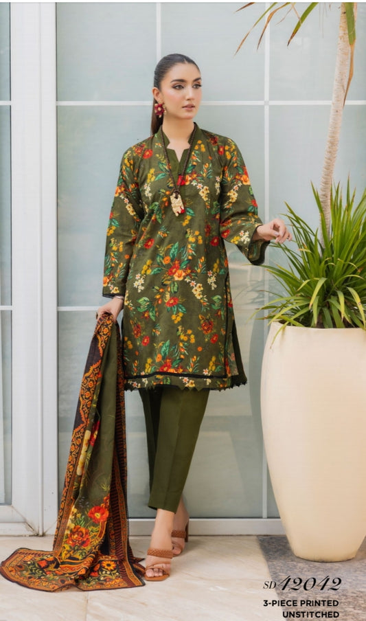 Gul Ahmed Original Unstitched Lawn 3-Piece Suit by Sohaib I.