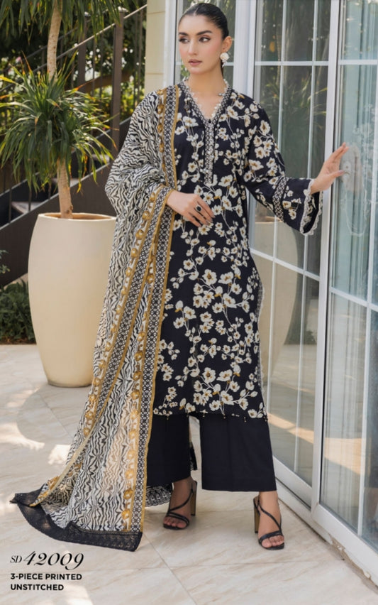 Gul Ahmed Original Unstitched Lawn 3-Piece Suit by Sohaib I.