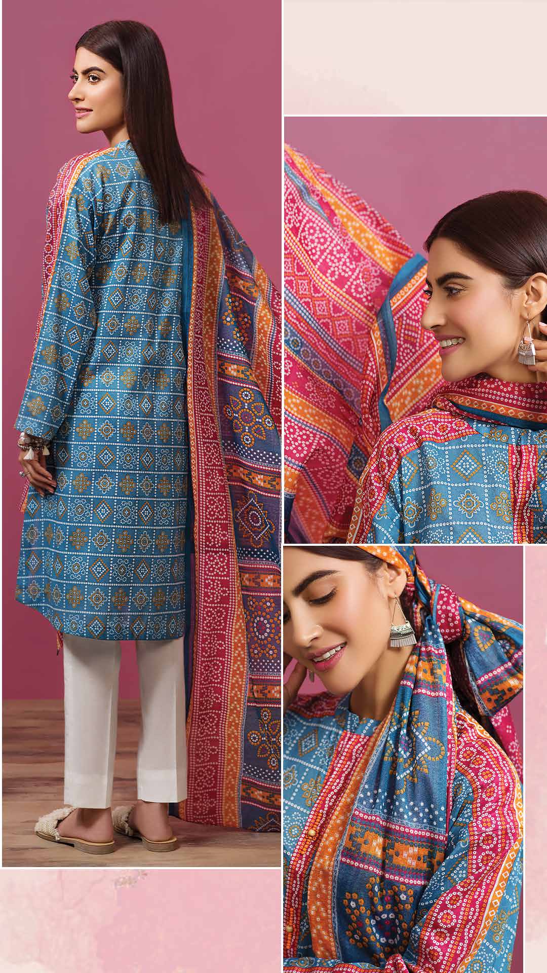 NISHAT Original Unstitched Lawn 3-Piece Suit by Sohaib I.