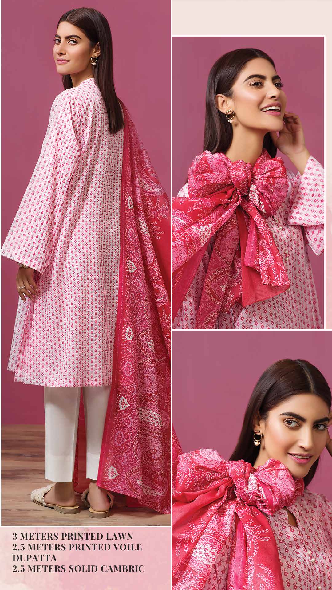 NISHAT Original Unstitched Lawn 3-Piece Suit by Sohaib I.