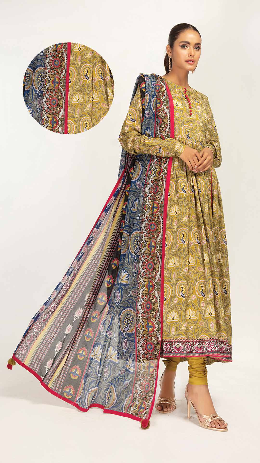 NISHAT Original Unstitched Lawn 3-Piece Suit by Sohaib I.