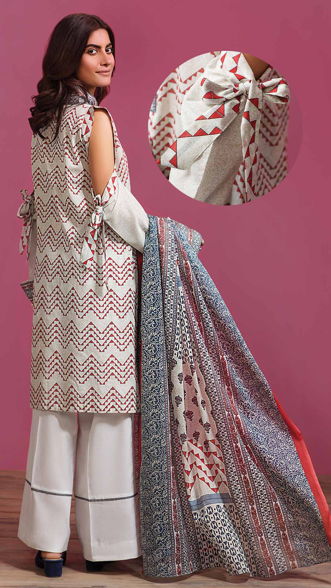 NISHAT Original Unstitched Lawn 3-Piece Suit by Sohaib I.