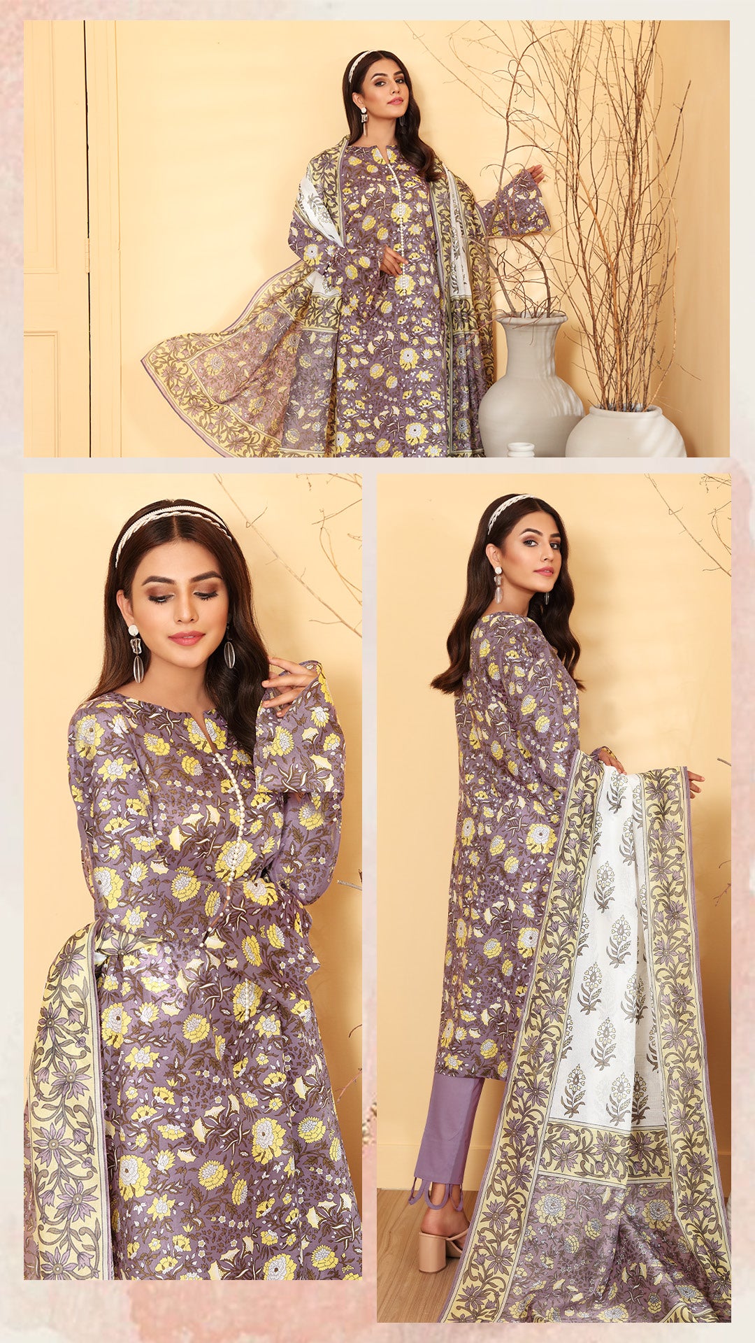 NISHAT Original Unstitched Lawn 3-Piece Suit by Sohaib I.