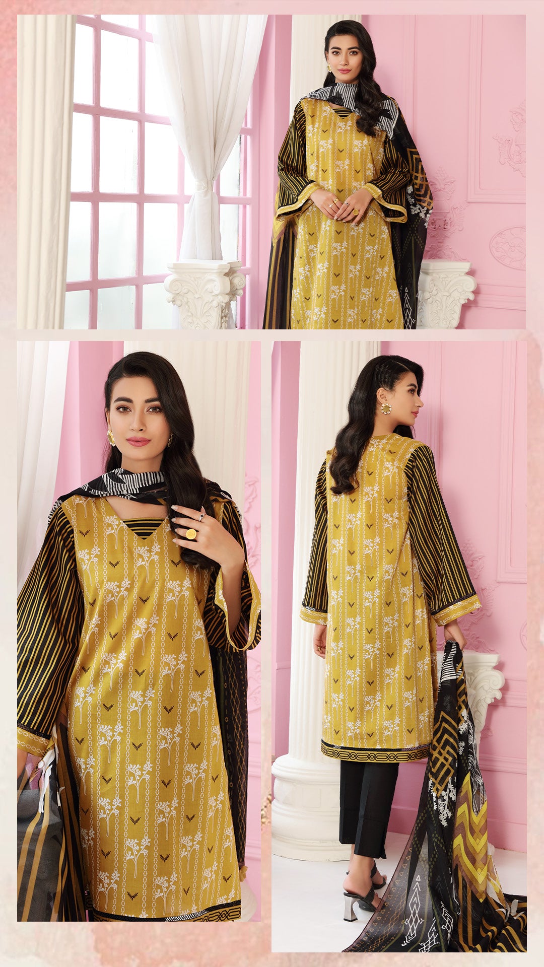 NISHAT Original Unstitched Lawn 3-Piece Suit by Sohaib I.