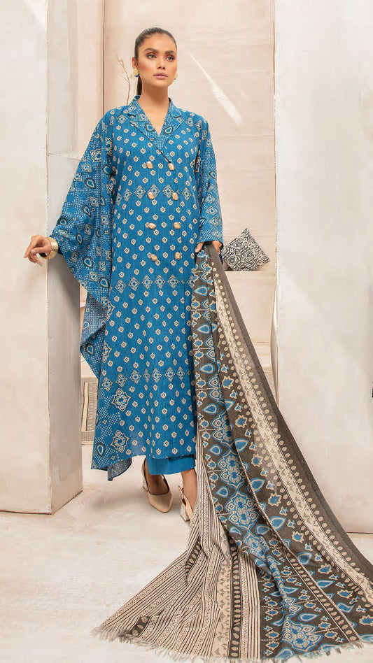 NISHAT Original Unstitched Lawn 3-Piece Suit by Sohaib I.