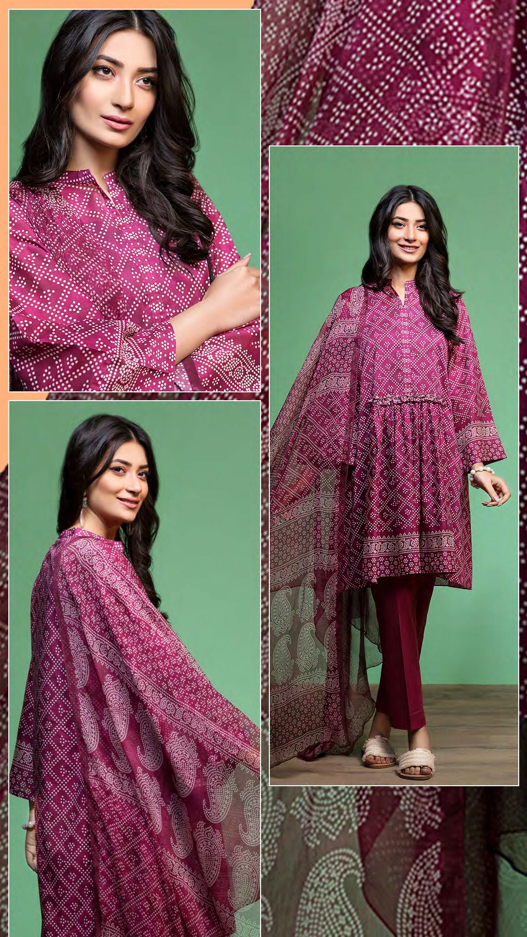 NISHAT Original Unstitched Lawn 3-Piece Suit by Sohaib I.