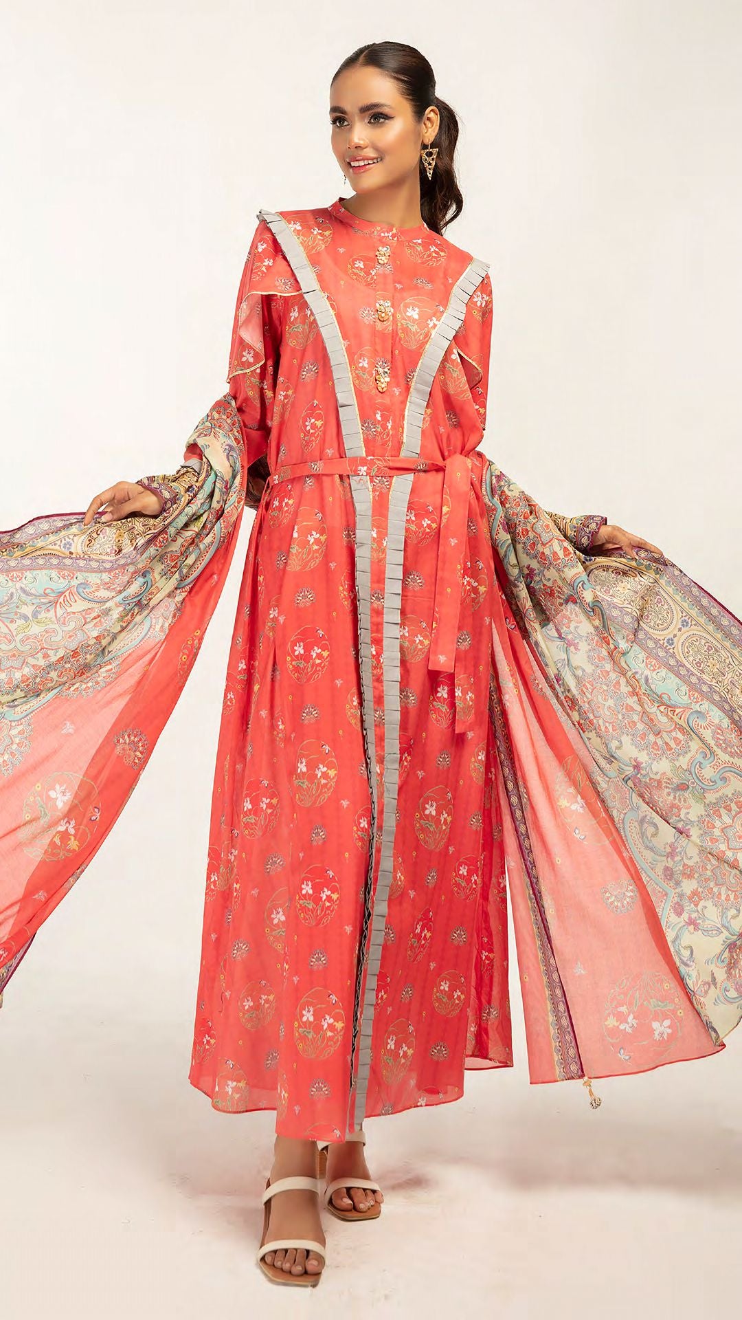 NISHAT Original Unstitched Lawn 3-Piece Suit by Sohaib I.